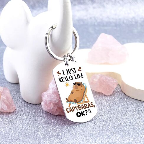 Capybara Keychain Cute Capybara Gifts for Girls Capibaras Stuff for Women Capybaras Lovers Valentines Birthday Decorations Accessories for Adults in Kuwait