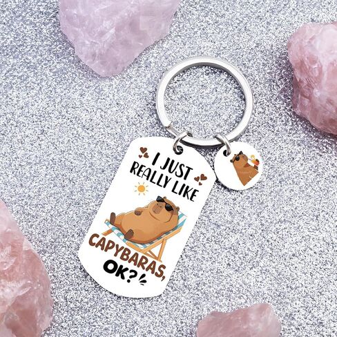 Capybara Keychain Cute Capybara Gifts for Girls Capibaras Stuff for Women Capybaras Lovers Valentines Birthday Decorations Accessories for Adults in Kuwait
