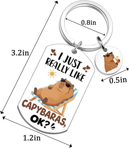 Capybara Keychain Cute Capybara Gifts for Girls Capibaras Stuff for Women Capybaras Lovers Valentines Birthday Decorations Accessories for Adults in Kuwait