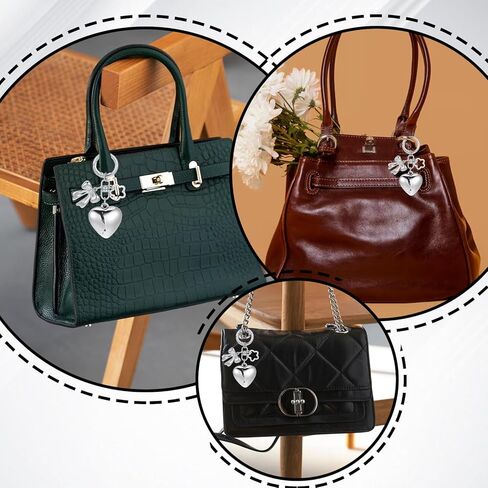 حقيبة فضية سحر القلب القوس زهرة سلسلة المفاتيح الملحقات kawaii سلاسل المفاتيح لطيف المفاتيح سحر الأزهار Bowknot القلب سحر الهاتف سحر المحفظة الفضية لحقائب اليد حقيبة الظهر Y2k كيرينغ للنساء الفتيات in Kuwait