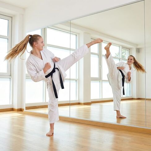 Karate Belt, 110 In Long Judo Belt, Durable Karate Black Belts, Double-Layered Cotton Core, for Martial Arts Judo Karates Taekwondo Wrestling in Kuwait