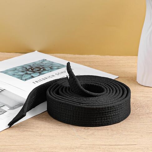 Karate Belt, 110 In Long Judo Belt, Durable Karate Black Belts, Double-Layered Cotton Core, for Martial Arts Judo Karates Taekwondo Wrestling in Kuwait