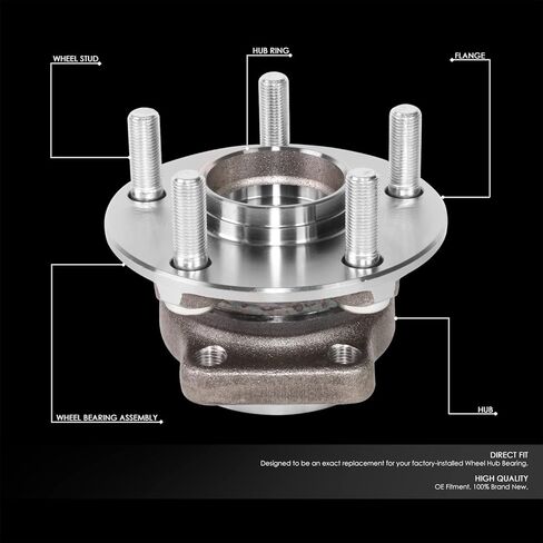 DNA MOTORING OEM-WHA-0106 Front Wheel Bearing Hub Assembly Compatible with 16-20 Crosstrek / 14-18 Forester / 14-19 Impreza / 14-15 XV Crosstrek in Saudi Arabia