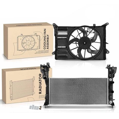 Replacement Parts for Radiator&Single Cooling Fan Assembly Kit for Ford Edge 2012 2013 2014 L4 2.0L Mod-A58PP-104401 in Saudi Arabia