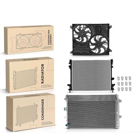 Replacement Parts for Radiator&AC Condenser&Cooling Fan Kit for Ford Edge 15-17 Lincoln MKX 16-17 Mod-A58PP-107662 in Saudi Arabia