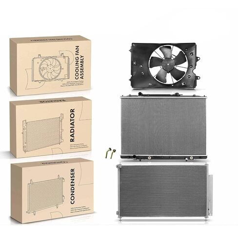 Replacement Parts for 3pcs Radiator&AC Condenser&Cooling Fan Kit for Honda Pilot 2009-2015 V6 3.5L Mod-A58PP-108323 in Saudi Arabia