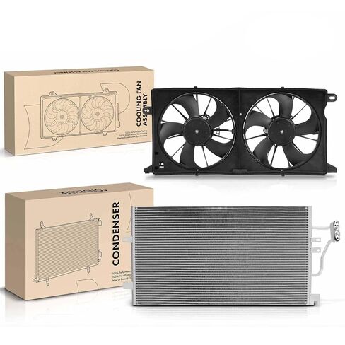Replacement Parts for AC Condenser&Dual Cooling Fan Assembly Kit for Cadillac Seville 1998-2004 4.6L Mod-A58PP-108377 in Saudi Arabia