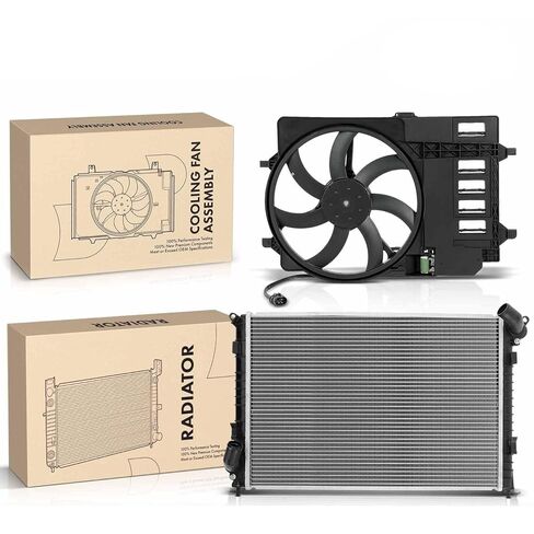 Replacement Parts for Aluminum Radiator&Cooling Fan Assembly Kit for Mini Cooper 2002-2006 L4 1.6L Mod-A58PP-96545 in Saudi Arabia