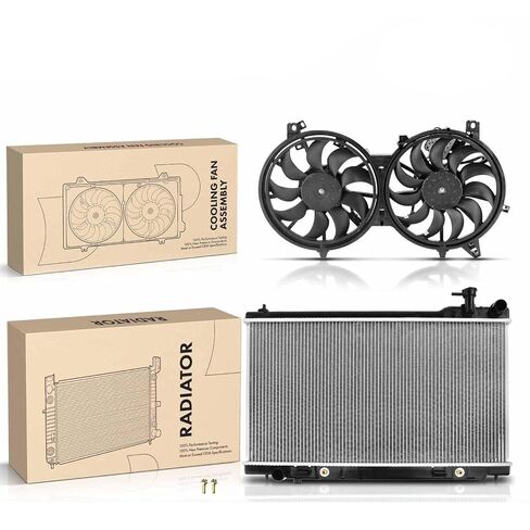 Replacement Parts for Radiator&Cooling Fan Assembly Kit for Infiniti G35 2007 V6 3.5L Coupe VQ35HR Mod-A58PP-107866 in Saudi Arabia