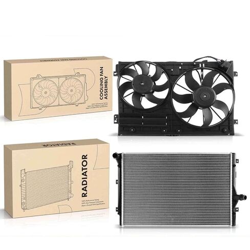 Replacement Parts for 2Pcs Aluminum Radiator&Cooling Fan Assembly Kit for Audi A3 10-13 Volkswagen Mod-A58PP-96151 in Saudi Arabia