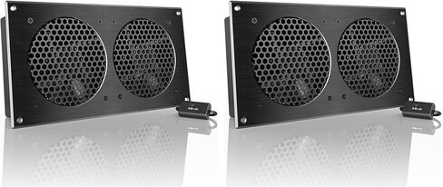 AC Infinity AIRPLATE S9, Quiet Cooling Fan System 18" with Speed Control, for Home Theater AV Cabinet Cooling in Kuwait