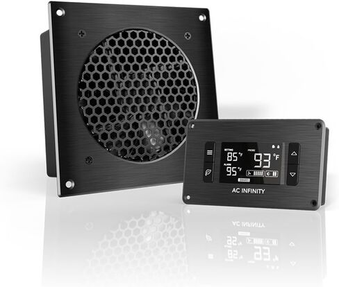 AC انفينيتي AC انفينيتي AIRPLATE S9، نظام مروحة تبريد هادئة 18 بوصة مع تحكم في السرعة، للمسرح المنزلي وتبريد خزانة AV in Kuwait
