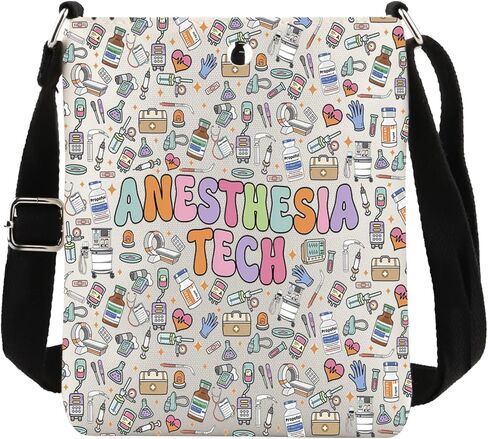 TIIMG Anesthesia Tech Gift Anesthesiologist Gifts Anesthetist Nurse Doctor Thank You Gift Crossbody Bag in Saudi Arabia