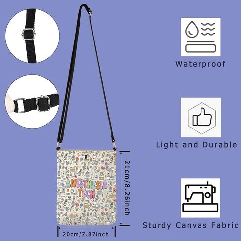 TIIMG Anesthesia Tech Gift Anesthesiologist Gifts Anesthetist Nurse Doctor Thank You Gift Crossbody Bag in Saudi Arabia