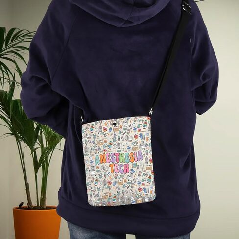 TIIMG Anesthesia Tech Gift Anesthesiologist Gifts Anesthetist Nurse Doctor Thank You Gift Crossbody Bag in Saudi Arabia