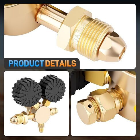 Nitrogen Regulator Kit, 4000PSI Nitrogen Shock Fill Tool with No-Loss Schrader Chuck & Gauge, for Shock Absorbers, Compatible with Dirt Bike, ATV, UTV, Honda, Kawasaki, Yamaha in Kuwait