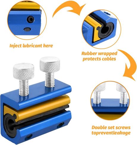 Motorcycle Cable Lube Tool, Motorbike Cable Lubricator, Motorbicycle Lubricant Luber Dual Oiler Tool Twin Clamp Accessories, Universal for ATV Dirt-Bike Scooter Bike (Blue) in Saudi Arabia