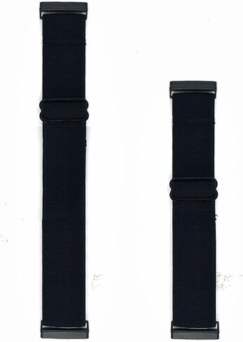 Adjustable Elastic Wrist Band/Ankle Band for Compatible with Fitbit Sense 2/Fitbit Sense/Fitbit Versa 4/Fitbit Versa 3 Smartwatch, Stretchy Band for Men and Women (Black, Medium) in Kuwait