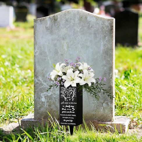 Cemetery Vases for Grave Flower Holder with Spikes,Heart Tree Grave Metal Memorial for gravesite vase,Flower Holder for Cemetery,Decor for Funeral,Memorial Gifts for Loss of Loved One Mother's Day in Kuwait