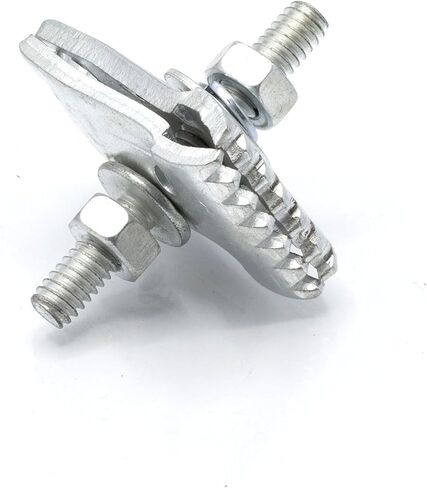 THE CIMPLE CO I Beam Style Ground Clamp - Galvanized Heavy Duty Trailer I-Beam Grounding, Stranded or Solid Wire - Grounding Tools Edition - UL Listed - Antenna, Satellite Dish, Cable TV - 10 Pack in Kuwait