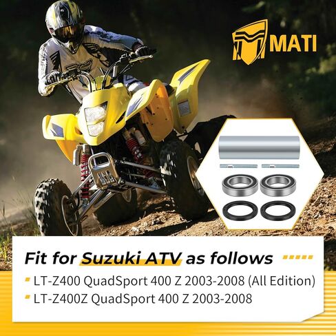 M MATI Rear Axle Hub Repair Kit for Suzuki LT-Z400 LT-Z400Z QuadSport 400 Z 2003-2008 64731-07G00 08123-60087 09283-50006 in Kuwait