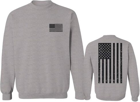 0021. Vintage American Flag United States of America Military us USA Patriotic Style Men's Crewneck Sweatshirt in Kuwait