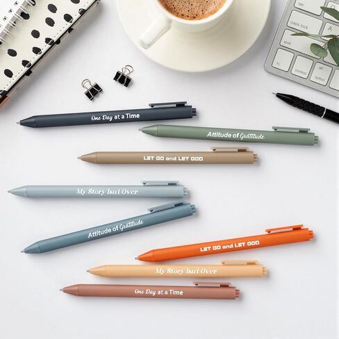 48 Pcs Pens Sobriety Gifts for Men Women Recovery Pens Addiction Recovery Sober Motivational Inspirational One Day at a Time Attitude of Gratitude Let Go and Let God Sobriety Gifts in Kuwait