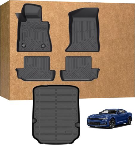Floor Mats for Chevy Chevrolet Camaro 2016-2024 (Not for Convertible), Heavy Duty TPE Waterproof Non-Slip All Weather Protection Custom, Floor Mats & Cargo Liner in Saudi Arabia