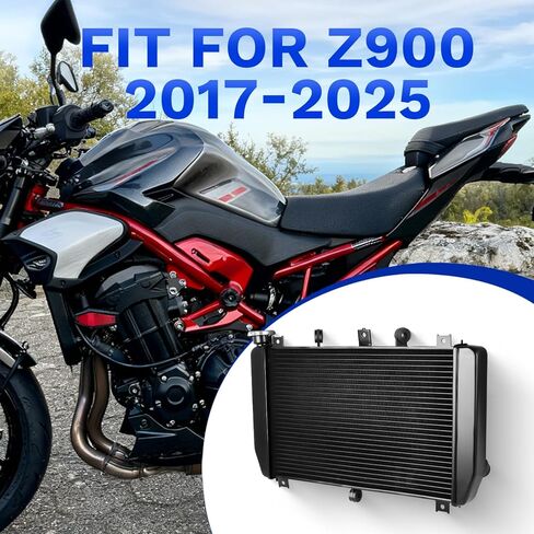 مشعاع دراجة نارية CHIFUN لـ Z900 2017-2025 2024، استبدال مبرد محرك الألومنيوم متوافق مع Kawasaki (أسود) in Saudi Arabia