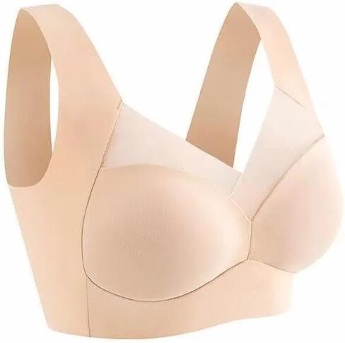 Invisible Lift Bra Wireless Solid Plus Size Bra for Women Everyday Comfort Ice Silk Anti Sagging Bra in Saudi Arabia