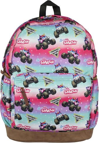 حقيبة ظهر INTIMO Monster Jam بتصميم سباركل سماش بالكامل مقاس 16 بوصة، حقيبة كتب بأكمام تقنية وأشرطة كتف قابلة للتعديل in Kuwait