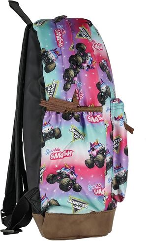 حقيبة ظهر INTIMO Monster Jam بتصميم سباركل سماش بالكامل مقاس 16 بوصة، حقيبة كتب بأكمام تقنية وأشرطة كتف قابلة للتعديل in Kuwait