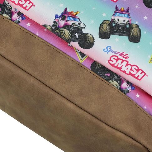 حقيبة ظهر INTIMO Monster Jam بتصميم سباركل سماش بالكامل مقاس 16 بوصة، حقيبة كتب بأكمام تقنية وأشرطة كتف قابلة للتعديل in Kuwait