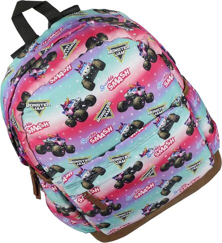 حقيبة ظهر INTIMO Monster Jam بتصميم سباركل سماش بالكامل مقاس 16 بوصة، حقيبة كتب بأكمام تقنية وأشرطة كتف قابلة للتعديل in Kuwait