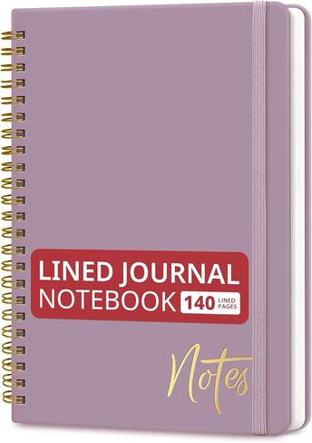 Lined Spiral Journal Notebook for Women & Men, 140 Pages, College Ruled Hardcover Notebook for Work & Note Taking, A5 - Twilight Purple in Kuwait