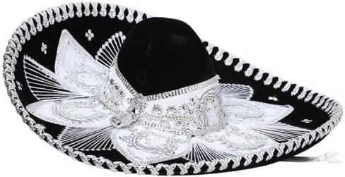 قبعات GRAL Mariachi Charro Star Mexican Sombrero Charro، Terciopelo للجنسين للبالغين 5 دي مايو، لا يتم إرجاعها في هذا المنتج. in Kuwait
