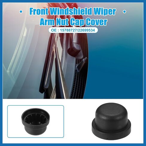 Front Windshield Wiper Arm Nut Cover Cap Black Fit for Cadillac Escalade ESV 2009-2014 - Pack of 1 Item Replacement in Saudi Arabia