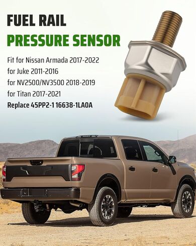 Fuel Rail Pressure Sensor Fit for Nissan Armada 2017-2022 for Juke 2011-2016 for NV2500/NV3500 2018-2019 for Titan 2017-2021 Replace 45PP2-1 16638-1LA0A in Saudi Arabia