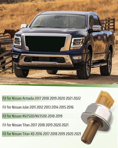 Fuel Rail Pressure Sensor Fit for Nissan Armada 2017-2022 for Juke 2011-2016 for NV2500/NV3500 2018-2019 for Titan 2017-2021 Replace 45PP2-1 16638-1LA0A in Saudi Arabia