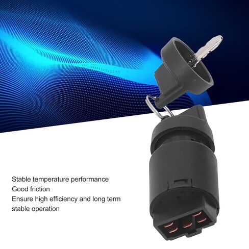 Excavator Ignition Switch, ABS Ignition Start Switch, 5Pin Ignition Starter Part with 2Pcs Keys, Starter Key Switch Replacement for Cape Generator 6500 6700 427 186F in Kuwait