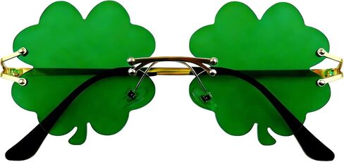 نظارات شمس عيد القديس باتريك الأيرلندية شامروك باللون الأخضر بأربع أوراق in Kuwait