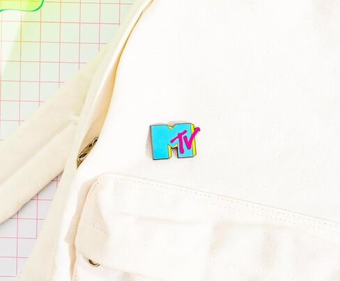 MTV Blue Logo Enamel Pin | Badge Accessories For Lanyard, Backpack in Saudi Arabia