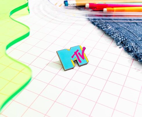 MTV Blue Logo Enamel Pin | Badge Accessories For Lanyard, Backpack in Saudi Arabia