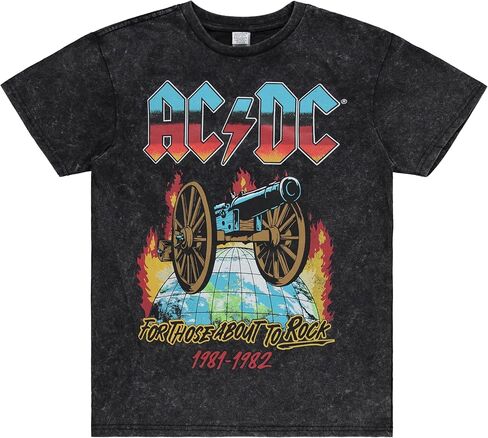 قميص روك كلاسيكي للرجال من AC/DC - تي شيرت مصبوغ بصبغة التعادل من Malcolm and Angus Young Vintage Tour Merch in Saudi Arabia
