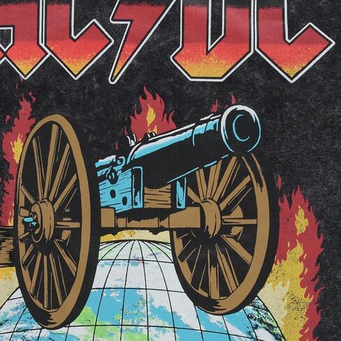 قميص روك كلاسيكي للرجال من AC/DC - تي شيرت مصبوغ بصبغة التعادل من Malcolm and Angus Young Vintage Tour Merch in Saudi Arabia