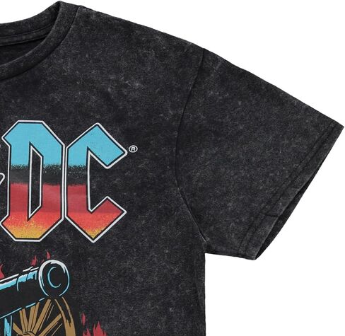 قميص روك كلاسيكي للرجال من AC/DC - تي شيرت مصبوغ بصبغة التعادل من Malcolm and Angus Young Vintage Tour Merch in Saudi Arabia