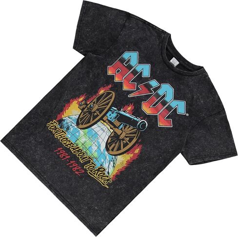 قميص روك كلاسيكي للرجال من AC/DC - تي شيرت مصبوغ بصبغة التعادل من Malcolm and Angus Young Vintage Tour Merch in Saudi Arabia