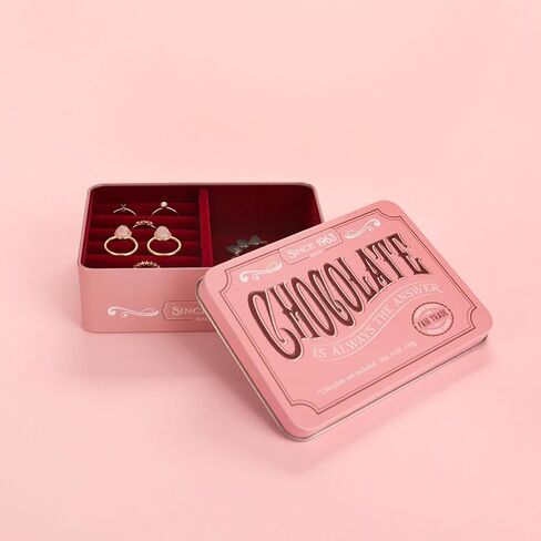Balvi Pink Chocolate Box Simulates a Chocolate Tablet/Velvet Tin in Kuwait