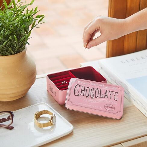 Balvi Pink Chocolate Box Simulates a Chocolate Tablet/Velvet Tin in Kuwait