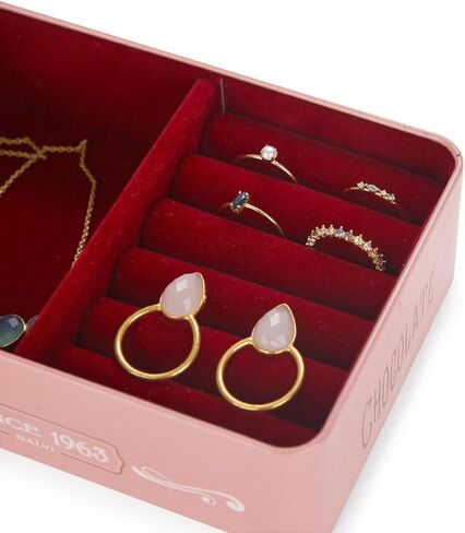 Balvi Pink Chocolate Box Simulates a Chocolate Tablet/Velvet Tin in Kuwait